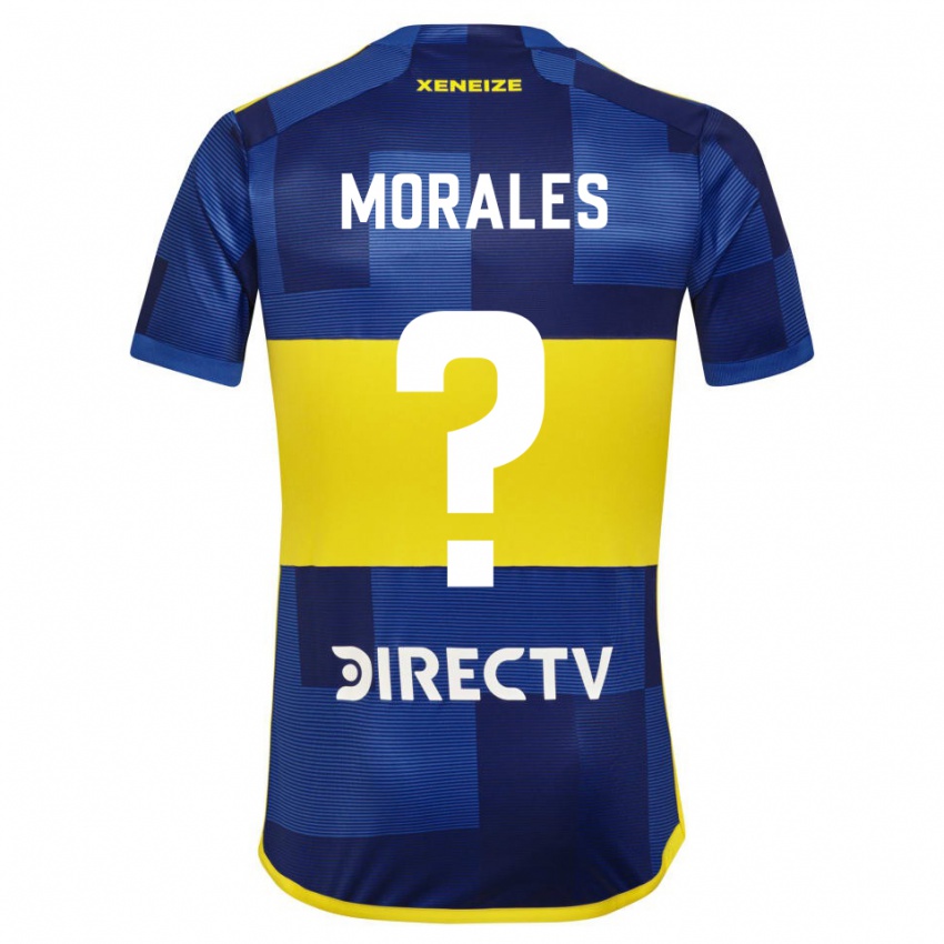 Homme Maillot Gonzalo Morales #0 Bleu Foncé Jaune Tenues Domicile 2023/24 T-Shirt Suisse
