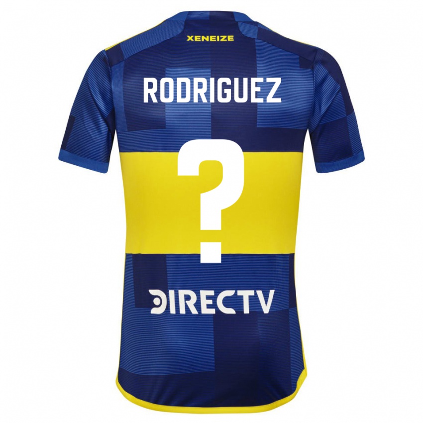 Homme Maillot Roman Rodriguez #0 Bleu Foncé Jaune Tenues Domicile 2023/24 T-Shirt Suisse