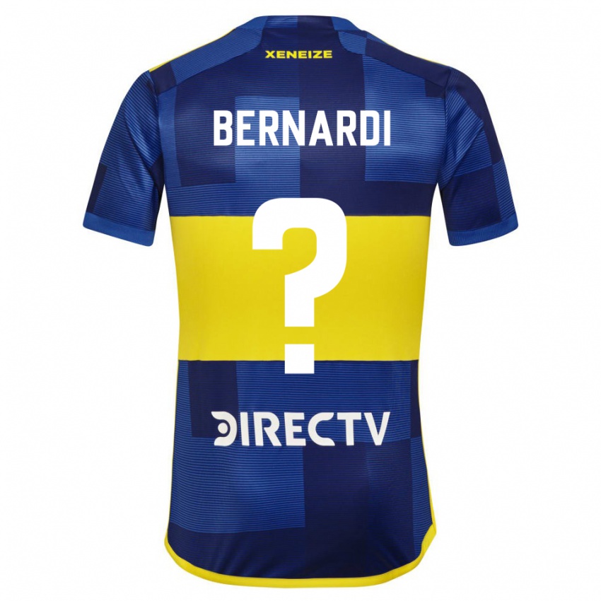 Homme Maillot Balthazar Bernardi #0 Bleu Foncé Jaune Tenues Domicile 2023/24 T-Shirt Suisse