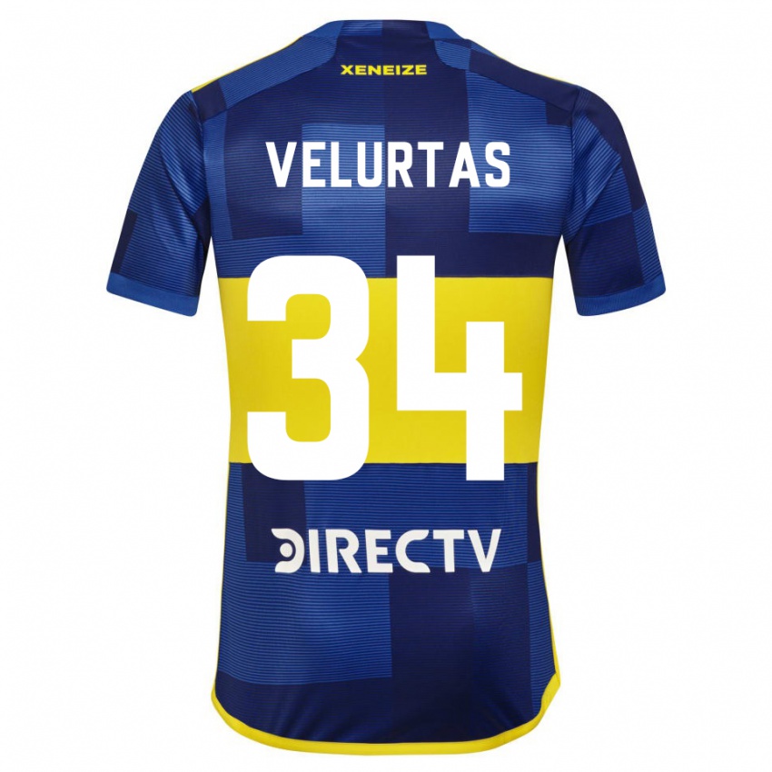 Herren Pedro Velurtas #34 Dunkelblau Gelb Heimtrikot Trikot 2023/24 T-Shirt Schweiz