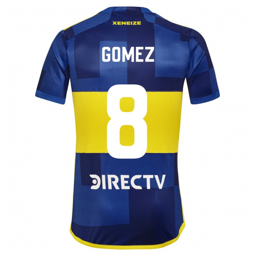 Homme Maillot Camila Gomez Ares #8 Bleu Foncé Jaune Tenues Domicile 2023/24 T-Shirt Suisse