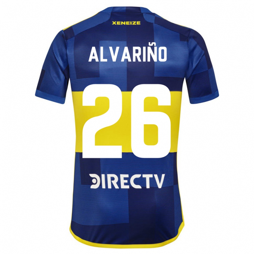 Homme Maillot Alexis Alvariño #26 Bleu Foncé Jaune Tenues Domicile 2023/24 T-Shirt Suisse