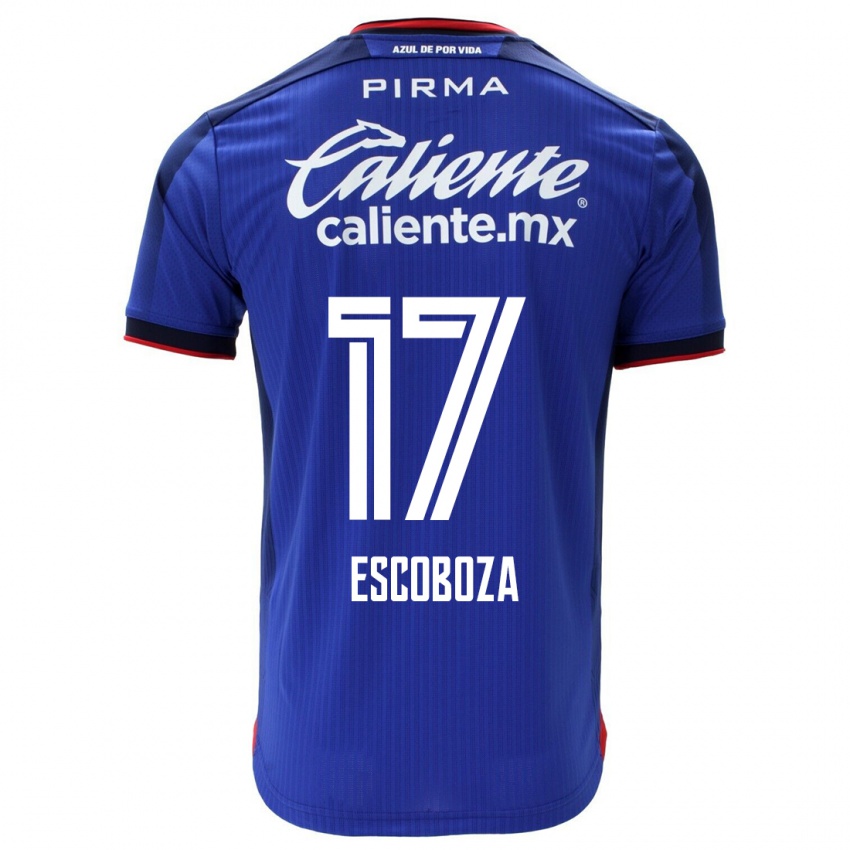 Homme Maillot Alonso Escoboza #17 Bleu Tenues Domicile 2023/24 T-Shirt Suisse