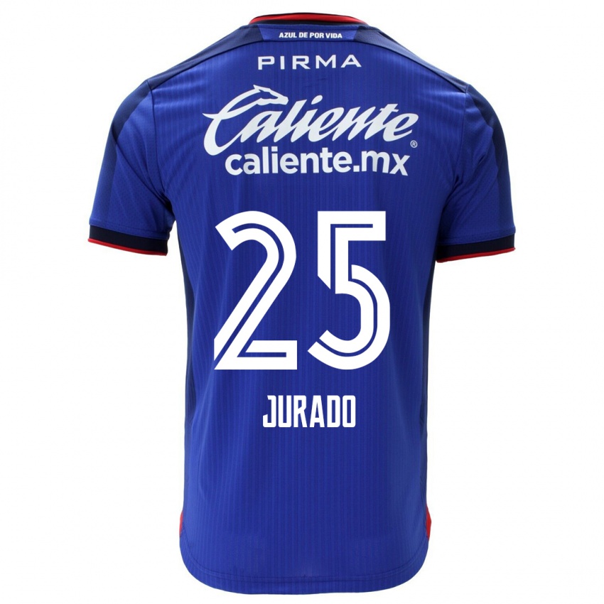 Homme Maillot Sebastian Jurado #25 Bleu Tenues Domicile 2023/24 T-Shirt Suisse
