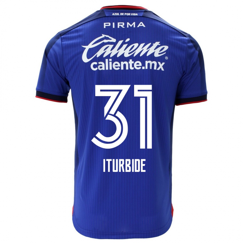Homme Maillot Luis Iturbide #31 Bleu Tenues Domicile 2023/24 T-Shirt Suisse