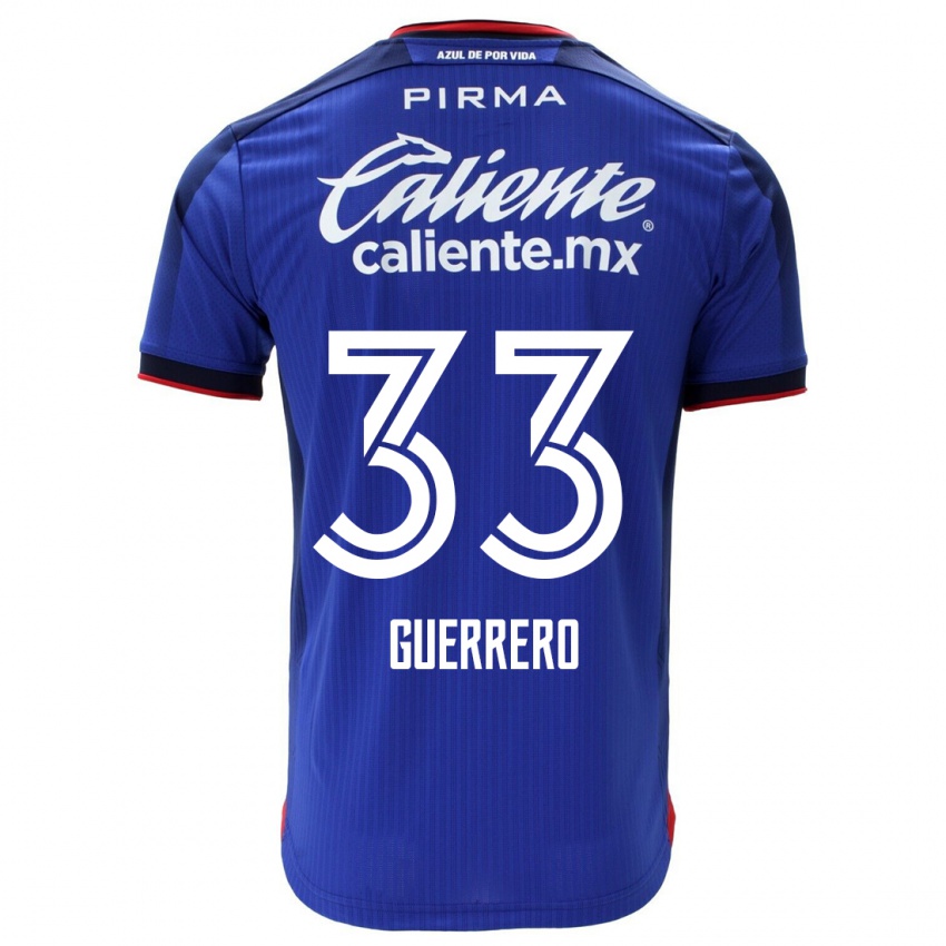 Homme Maillot Rafael Guerrero #33 Bleu Tenues Domicile 2023/24 T-Shirt Suisse