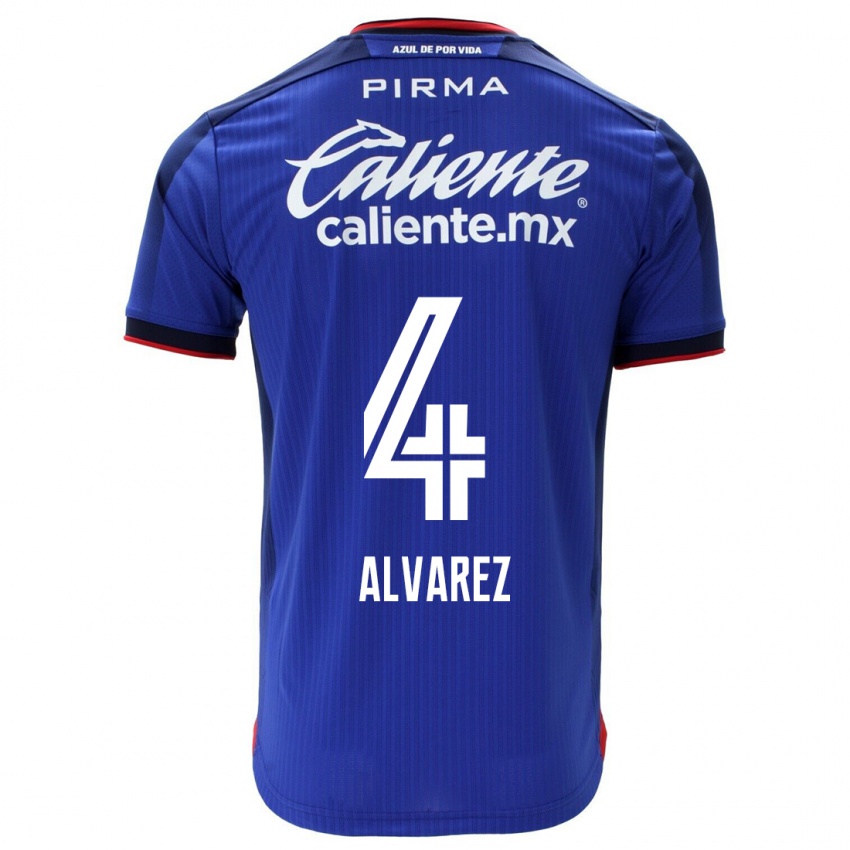 Herren Gabriela Alvarez #4 Blau Heimtrikot Trikot 2023/24 T-Shirt Schweiz