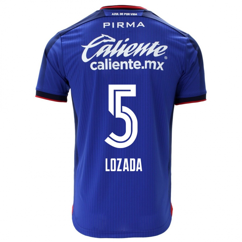 Homme Maillot Ana Lozada #5 Bleu Tenues Domicile 2023/24 T-Shirt Suisse