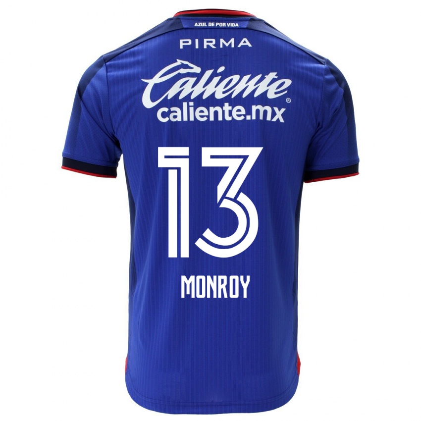 Homme Maillot Daniela Monroy #13 Bleu Tenues Domicile 2023/24 T-Shirt Suisse