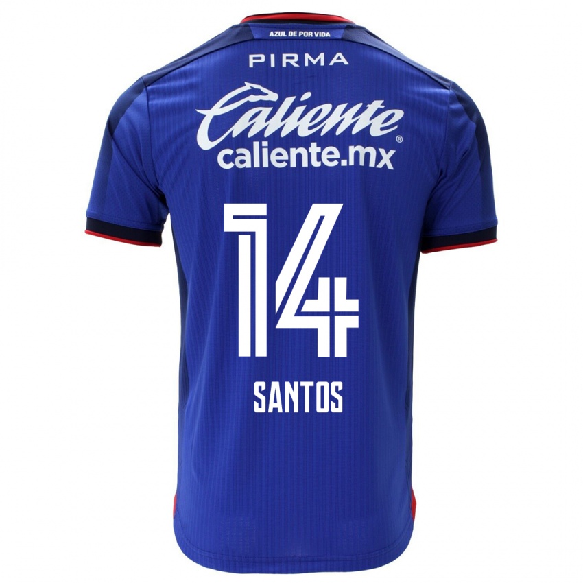 Homme Maillot Eleisa Santos #14 Bleu Tenues Domicile 2023/24 T-Shirt Suisse
