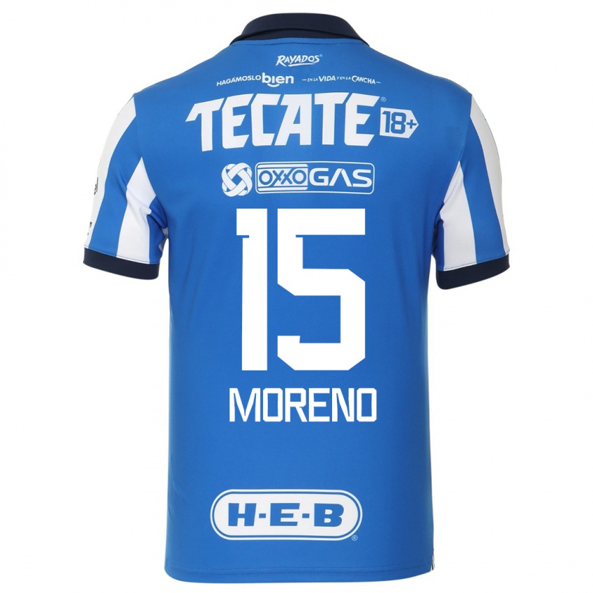 Homme Maillot Hector Moreno #15 Bleu Blanc Tenues Domicile 2023/24 T-Shirt Suisse