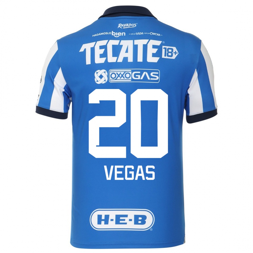 Homme Maillot Sebastian Vegas #20 Bleu Blanc Tenues Domicile 2023/24 T-Shirt Suisse