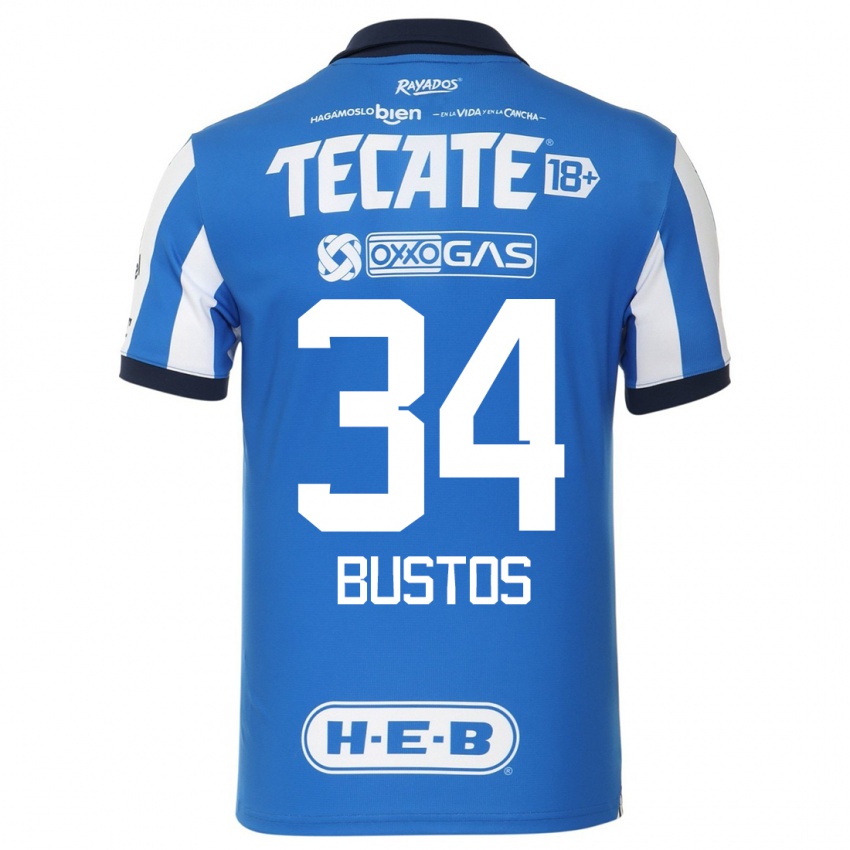 Herren César Bustos #34 Blau Weiss Heimtrikot Trikot 2023/24 T-Shirt Schweiz