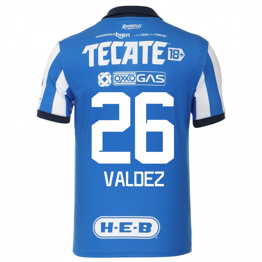 Homme Maillot Valeria Valdez #26 Bleu Blanc Tenues Domicile 2023/24 T-Shirt Suisse
