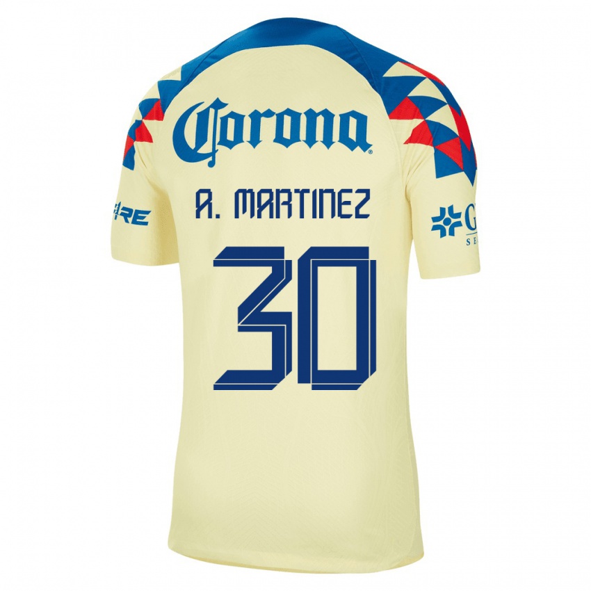 Homme Maillot Arturo Martínez #30 Jaune Tenues Domicile 2023/24 T-Shirt Suisse