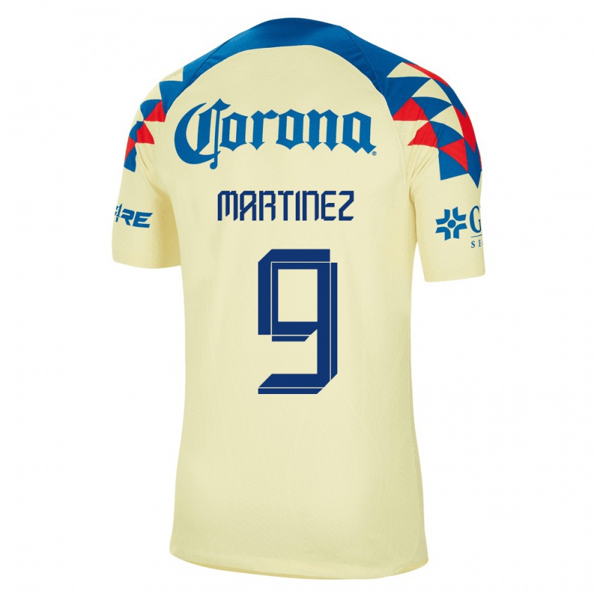 Homme Maillot Roger Martinez #9 Jaune Tenues Domicile 2023/24 T-Shirt Suisse