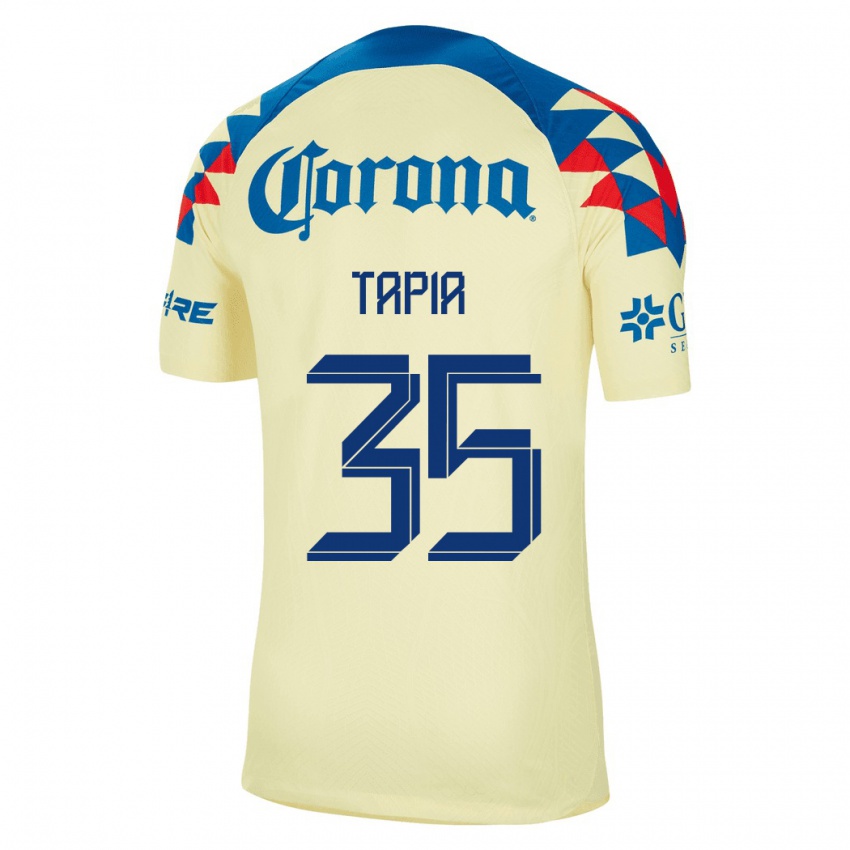 Homme Maillot Fernando Tapia #35 Jaune Tenues Domicile 2023/24 T-Shirt Suisse