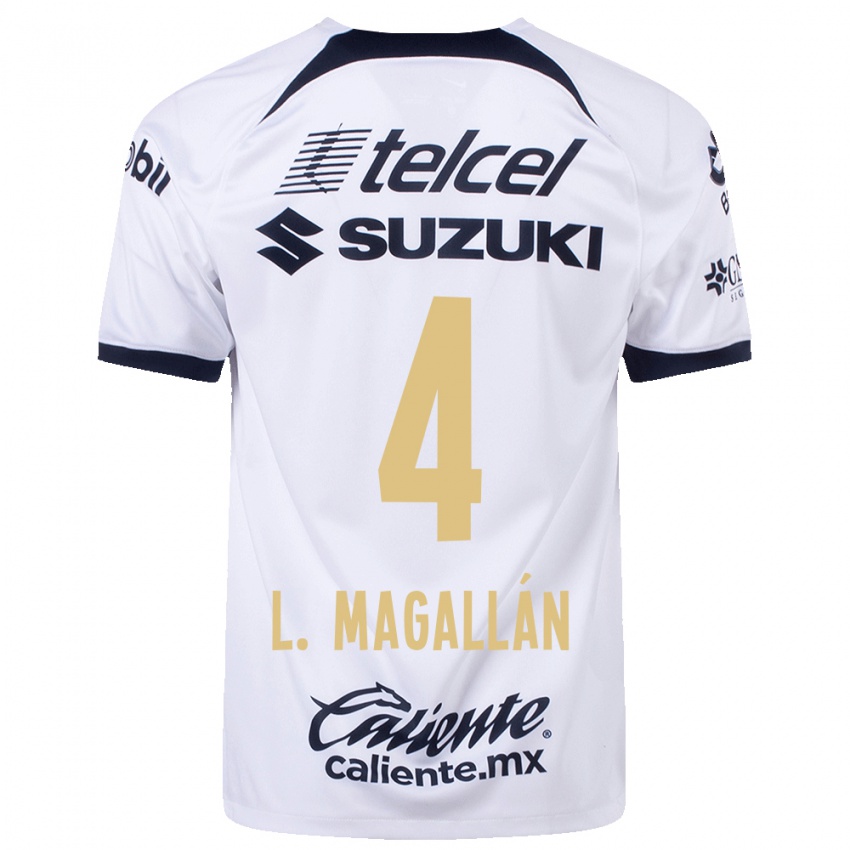 Homme Maillot Lisandro Magallan #4 Blanc Tenues Domicile 2023/24 T-Shirt Suisse