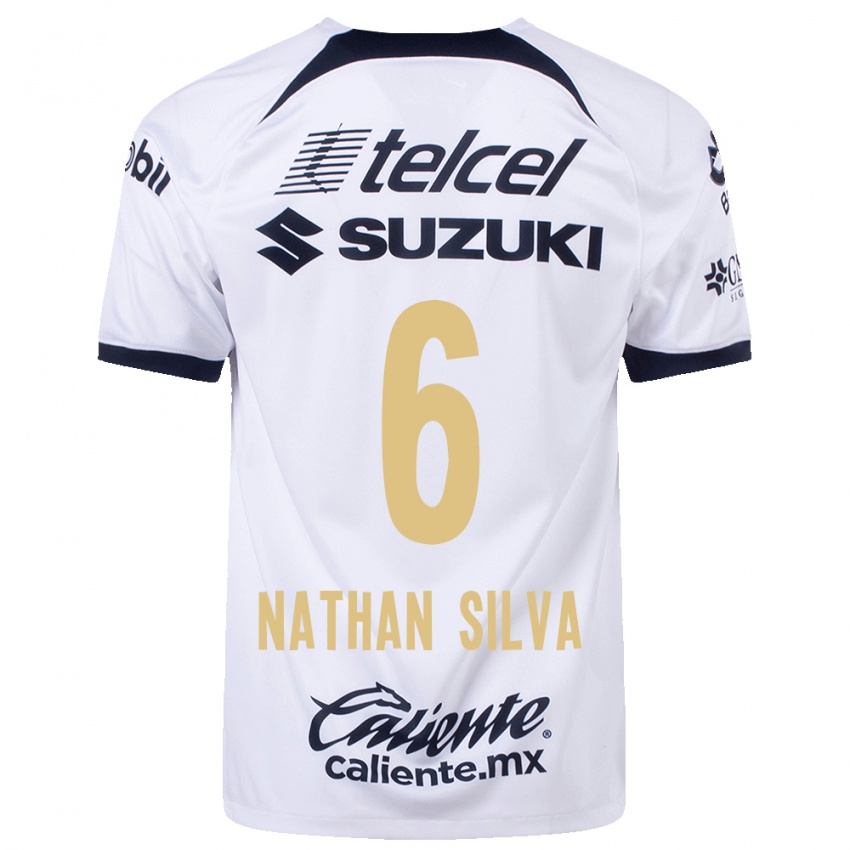Homme Maillot Nathan Silva #6 Blanc Tenues Domicile 2023/24 T-Shirt Suisse