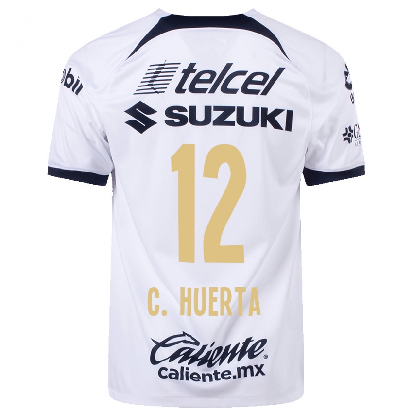 Homme Maillot Cesar Huerta #12 Blanc Tenues Domicile 2023/24 T-Shirt Suisse