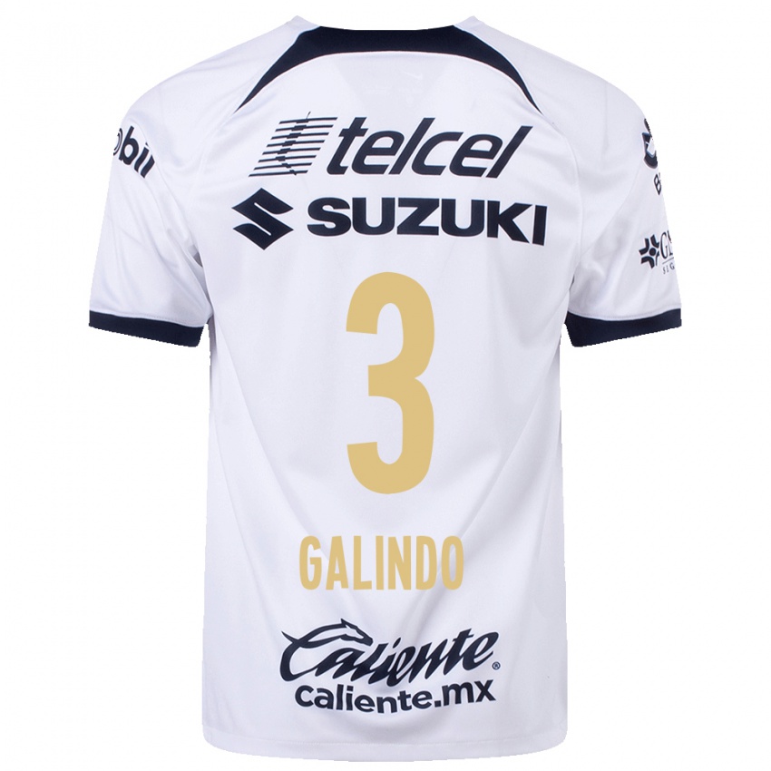 Homme Maillot Ricardo Galindo #3 Blanc Tenues Domicile 2023/24 T-Shirt Suisse
