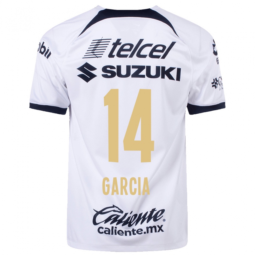 Homme Maillot Amaury Garcia #14 Blanc Tenues Domicile 2023/24 T-Shirt Suisse