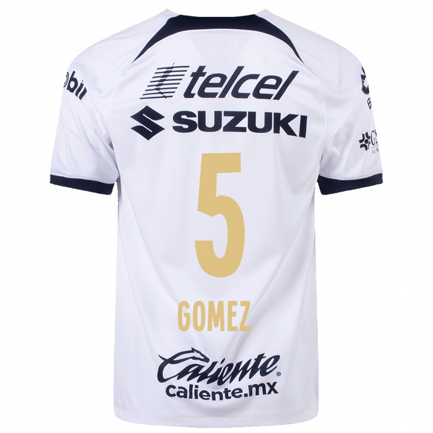 Homme Maillot Kimberli Gomez #5 Blanc Tenues Domicile 2023/24 T-Shirt Suisse