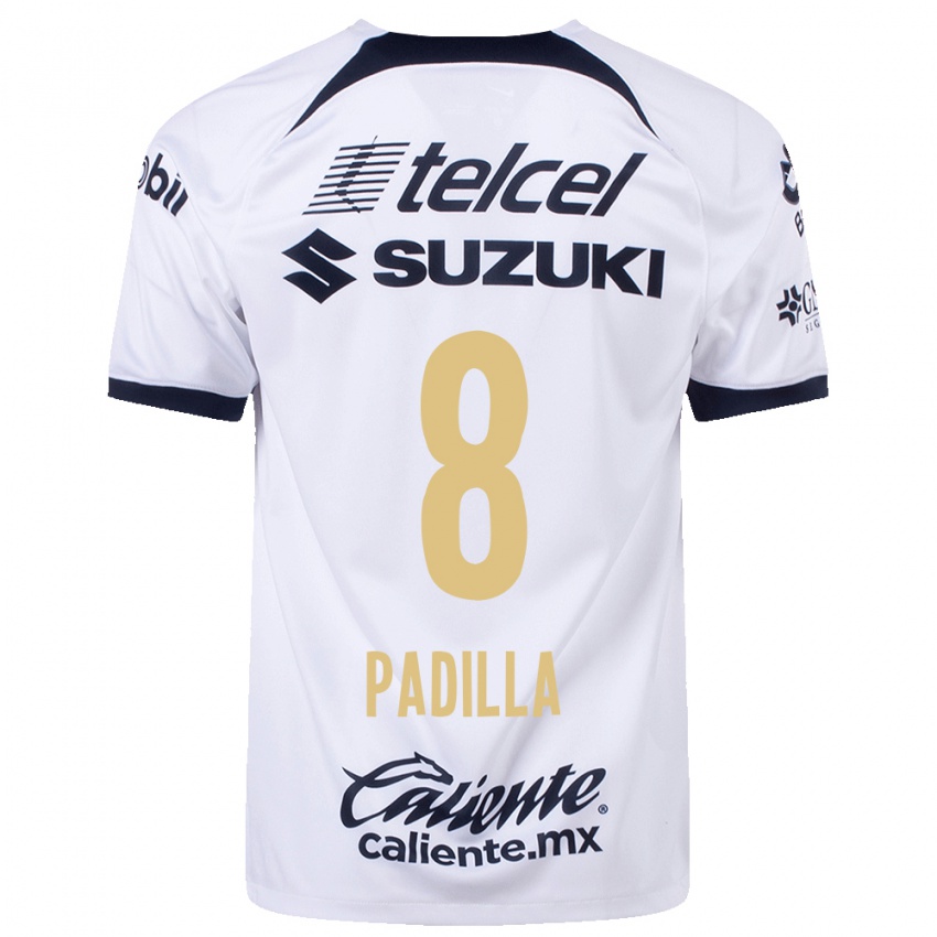 Homme Maillot Dania Padilla #8 Blanc Tenues Domicile 2023/24 T-Shirt Suisse