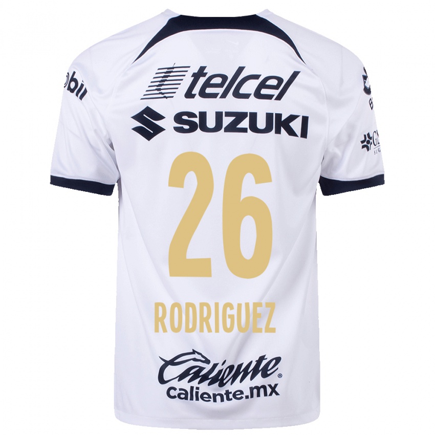 Homme Maillot Lucia Rodriguez #26 Blanc Tenues Domicile 2023/24 T-Shirt Suisse