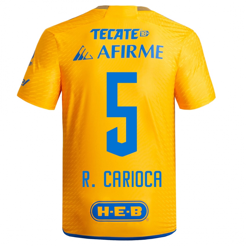 Herren Rafael Carioca #5 Gelb Heimtrikot Trikot 2023/24 T-Shirt Schweiz