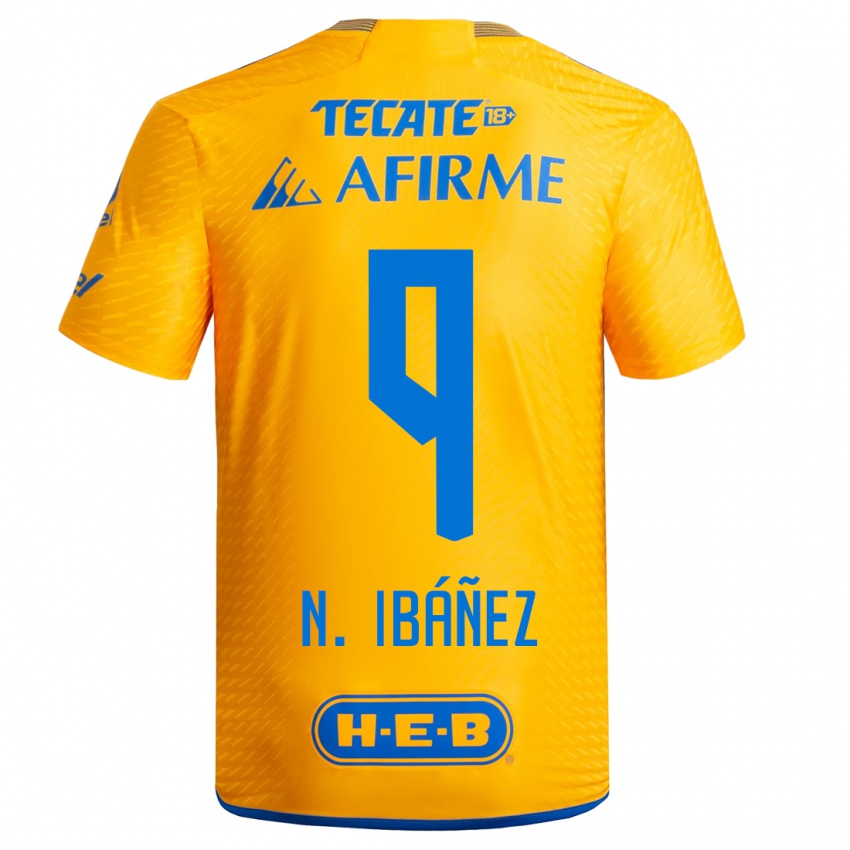 Herren Nicolás Ibáñez #9 Gelb Heimtrikot Trikot 2023/24 T-Shirt Schweiz