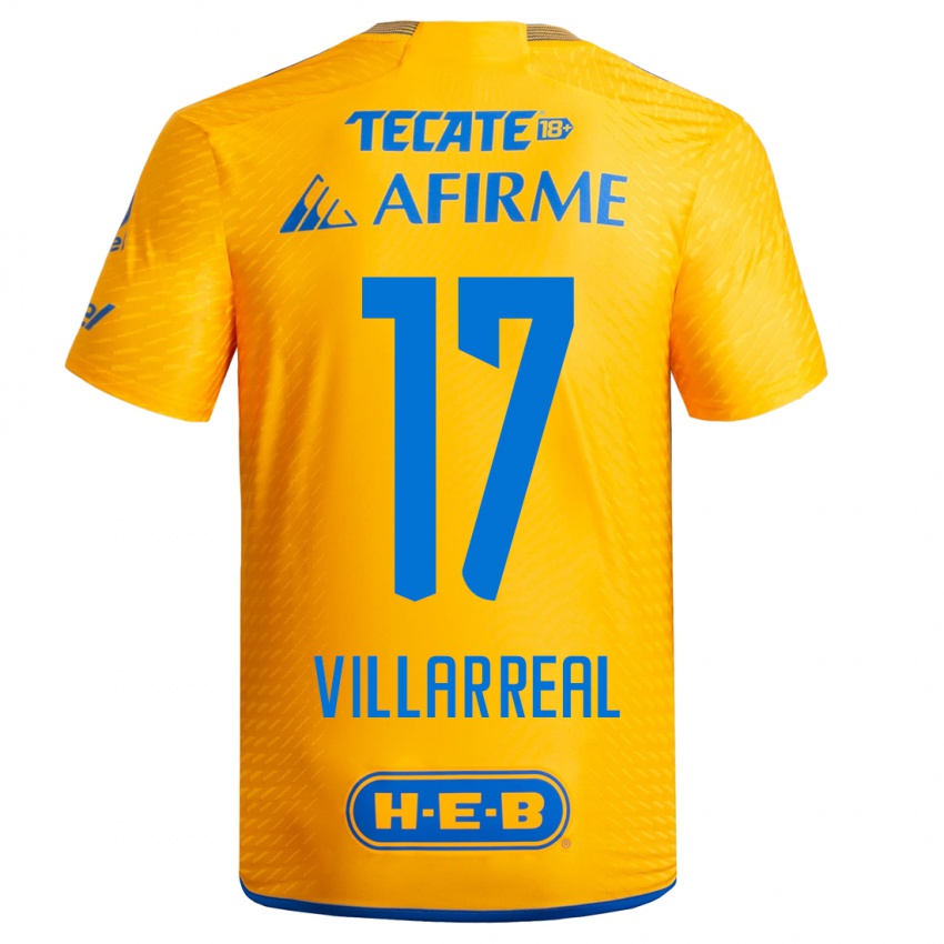 Herren Natalia Villarreal #17 Gelb Heimtrikot Trikot 2023/24 T-Shirt Schweiz