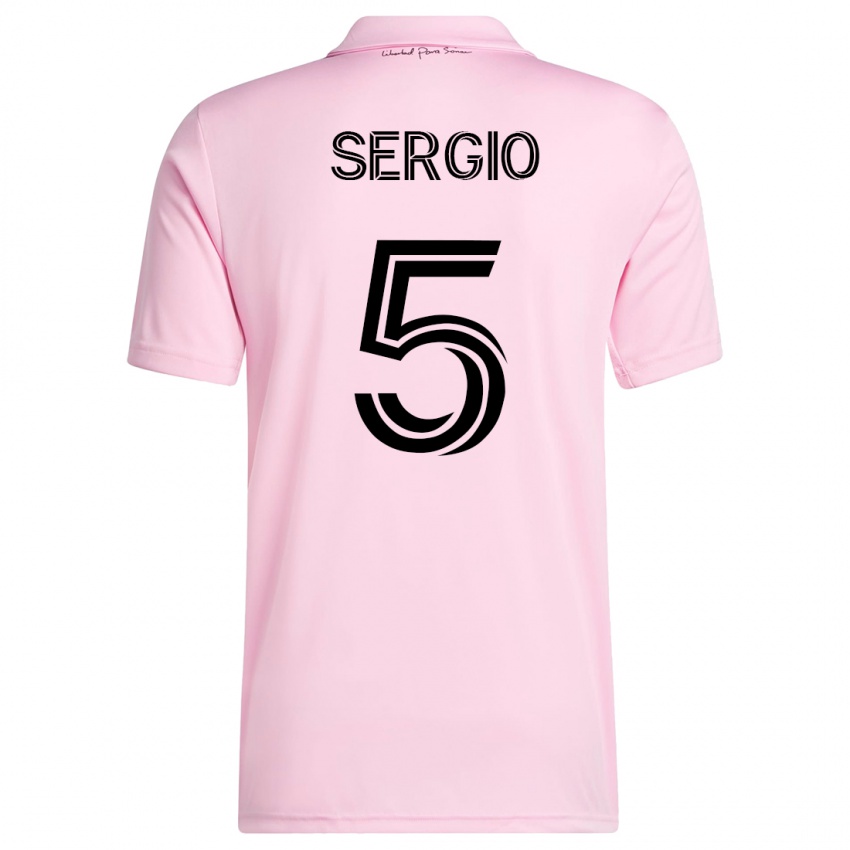 Homme Maillot Sergio Busquets #5 Rose Tenues Domicile 2023/24 T-Shirt Suisse