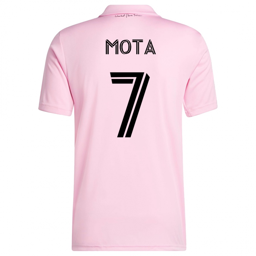 Homme Maillot Jean Mota #7 Rose Tenues Domicile 2023/24 T-Shirt Suisse