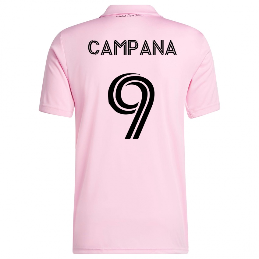 Homme Maillot Leonardo Campana #9 Rose Tenues Domicile 2023/24 T-Shirt Suisse