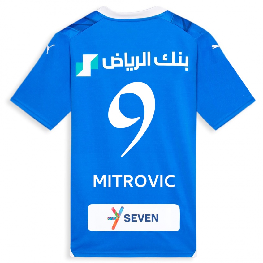 Herren Aleksandar Mitrovic #9 Blau Heimtrikot Trikot 2023/24 T-Shirt Schweiz