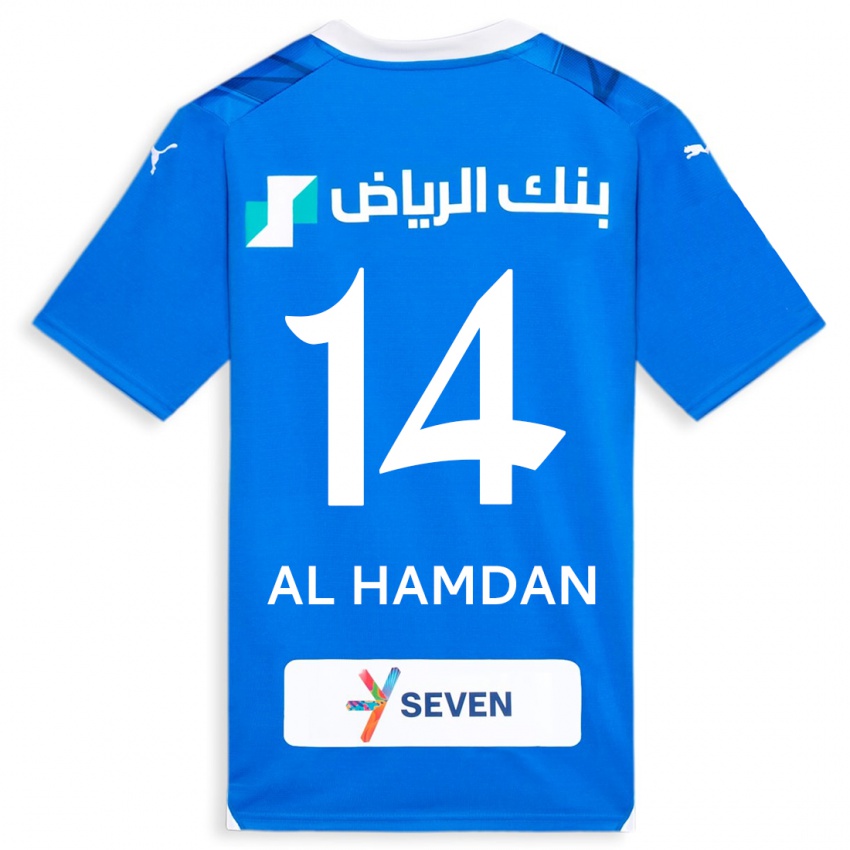 Herren Abdullah Al-Hamdan #14 Blau Heimtrikot Trikot 2023/24 T-Shirt Schweiz