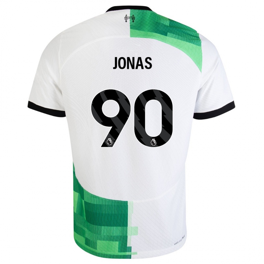 Homme Maillot Lee Jonas #90 Blanc Vert Tenues Extérieur 2023/24 T-Shirt Suisse