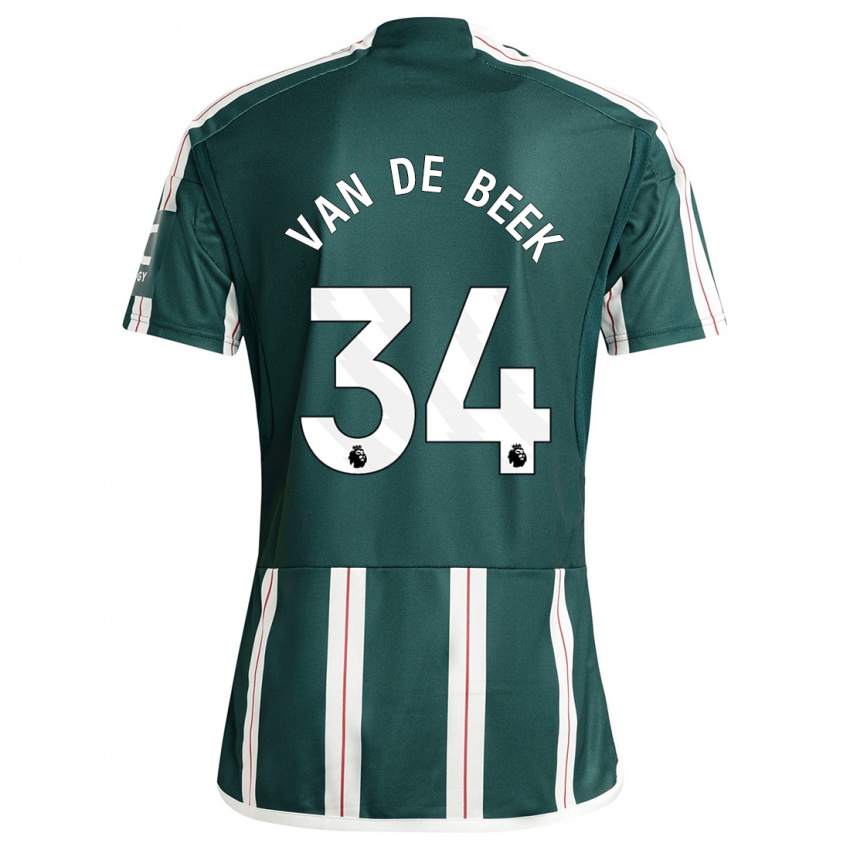 Herren Donny Van De Beek #34 Dunkelgrün Auswärtstrikot Trikot 2023/24 T-Shirt Schweiz