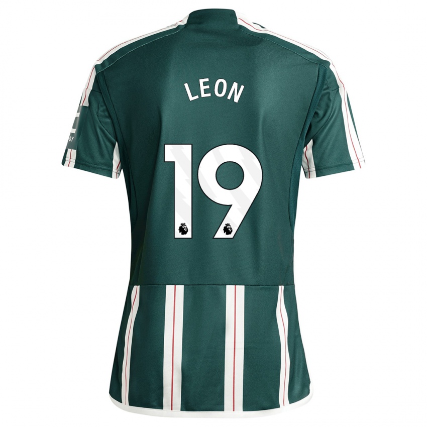Homme Maillot Adriana Leon #19 Vert Foncé Tenues Extérieur 2023/24 T-Shirt Suisse