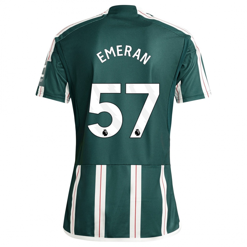 Homme Maillot Noam Emeran #57 Vert Foncé Tenues Extérieur 2023/24 T-Shirt Suisse