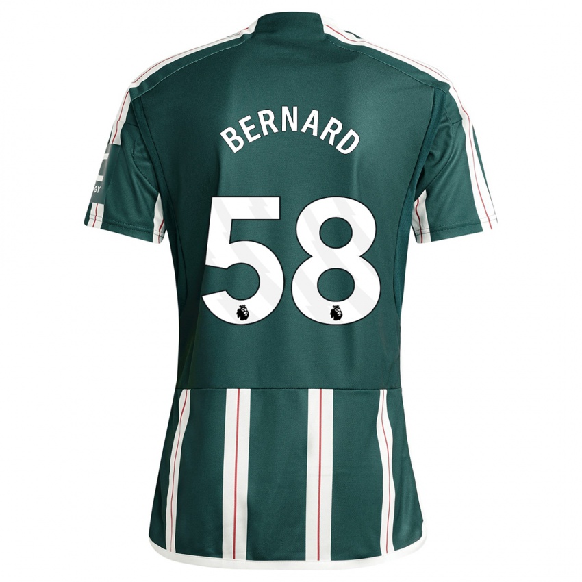 Homme Maillot Bernard #58 Vert Foncé Tenues Extérieur 2023/24 T-Shirt Suisse