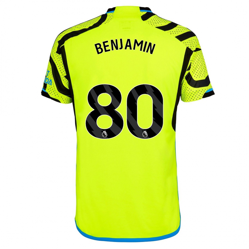 Herren Omari Benjamin #80 Gelb Auswärtstrikot Trikot 2023/24 T-Shirt Schweiz