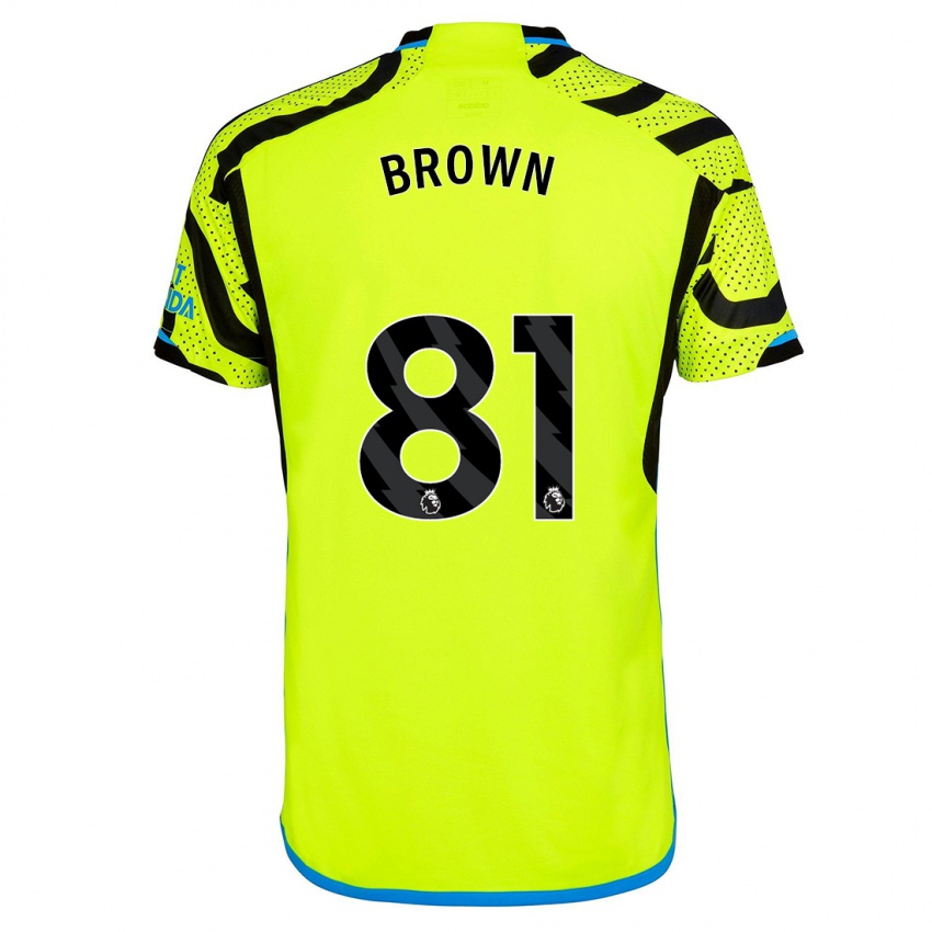 Herren Luis Brown #81 Gelb Auswärtstrikot Trikot 2023/24 T-Shirt Schweiz