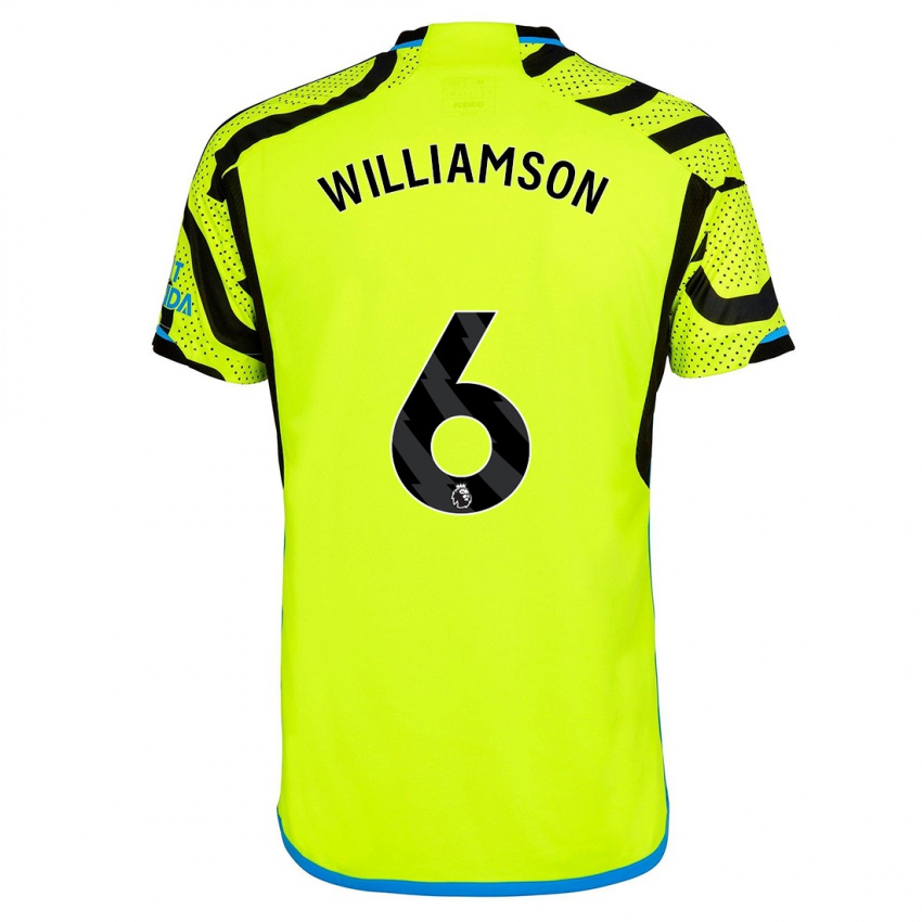 Homme Maillot Leah Williamson #6 Jaune Tenues Extérieur 2023/24 T-Shirt Suisse