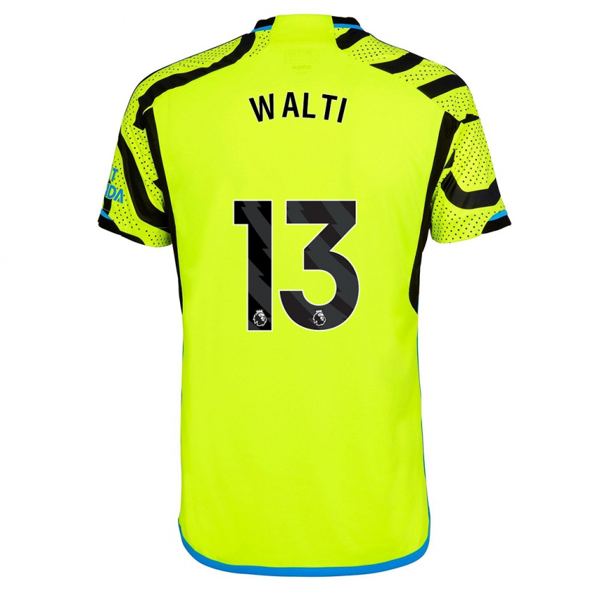 Homme Maillot Lia Walti #13 Jaune Tenues Extérieur 2023/24 T-Shirt Suisse
