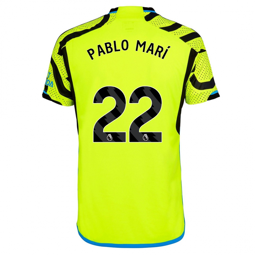 Homme Maillot Pablo Mari #22 Jaune Tenues Extérieur 2023/24 T-Shirt Suisse