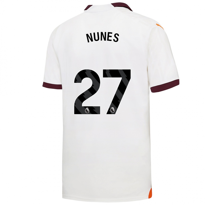 Herren Matheus Nunes #27 Weiß Auswärtstrikot Trikot 2023/24 T-Shirt Schweiz
