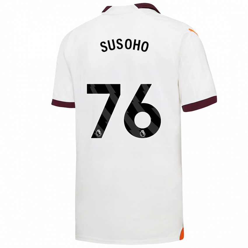 Herren Mahamadou Susoho #76 Weiß Auswärtstrikot Trikot 2023/24 T-Shirt Schweiz