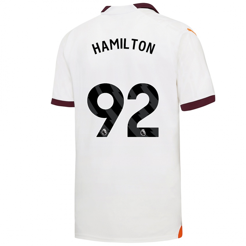 Herren Micah Hamilton #92 Weiß Auswärtstrikot Trikot 2023/24 T-Shirt Schweiz